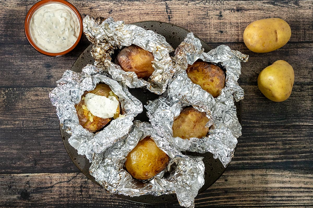 Pommes de terre en papillote au barbecue